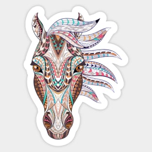 Horses Head Colorful Design Nice Abstract Horses Heads for any Horse Lover. Sticker